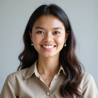 Professional headshot of Ibu Citra Dewi, a female nutritionist with a kind and approachable demeanor, wearing a professional blouse.