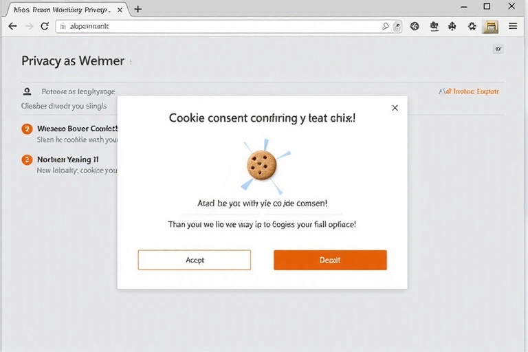 Illustration of browser settings or a cookie consent pop-up