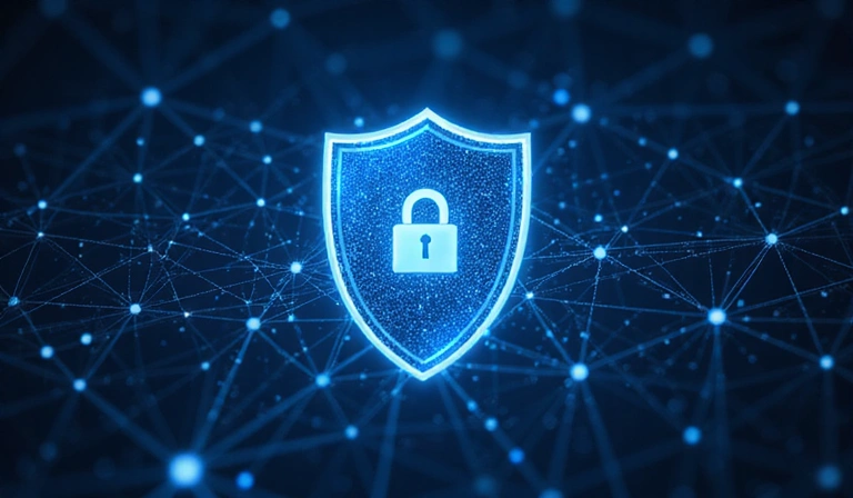 Digital shield protecting data with abstract network connections