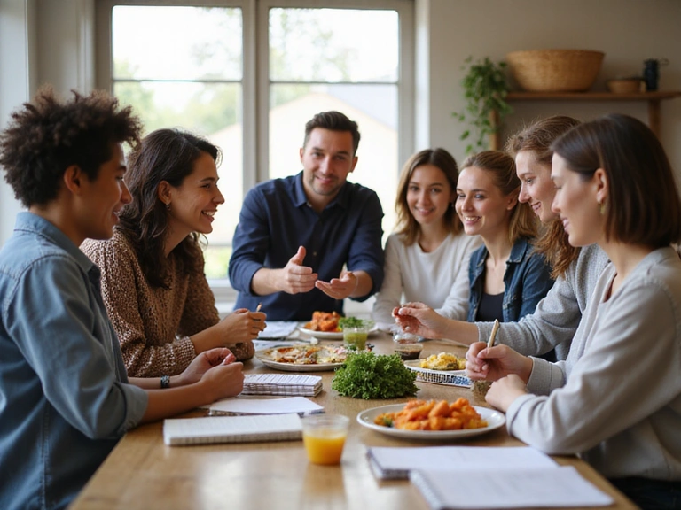 Group learning activity about nutrition, engaging and educational
